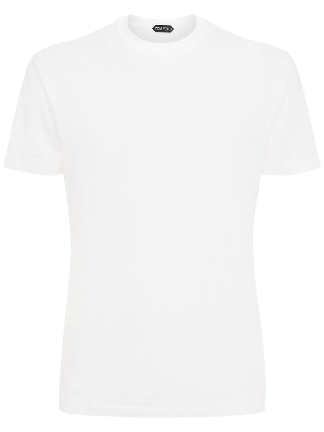 TOM FORD LYOCELL & COTTON JERSEY T-SHIRT,74IY1B020-TJAX0