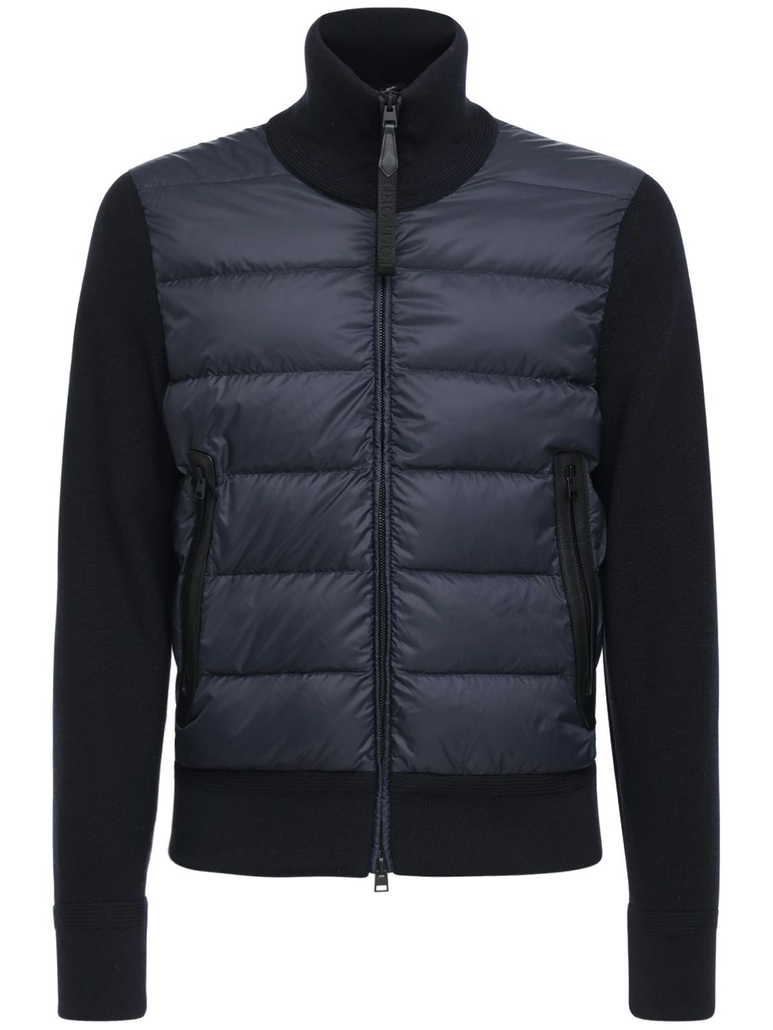 funnel neck quilted jacket