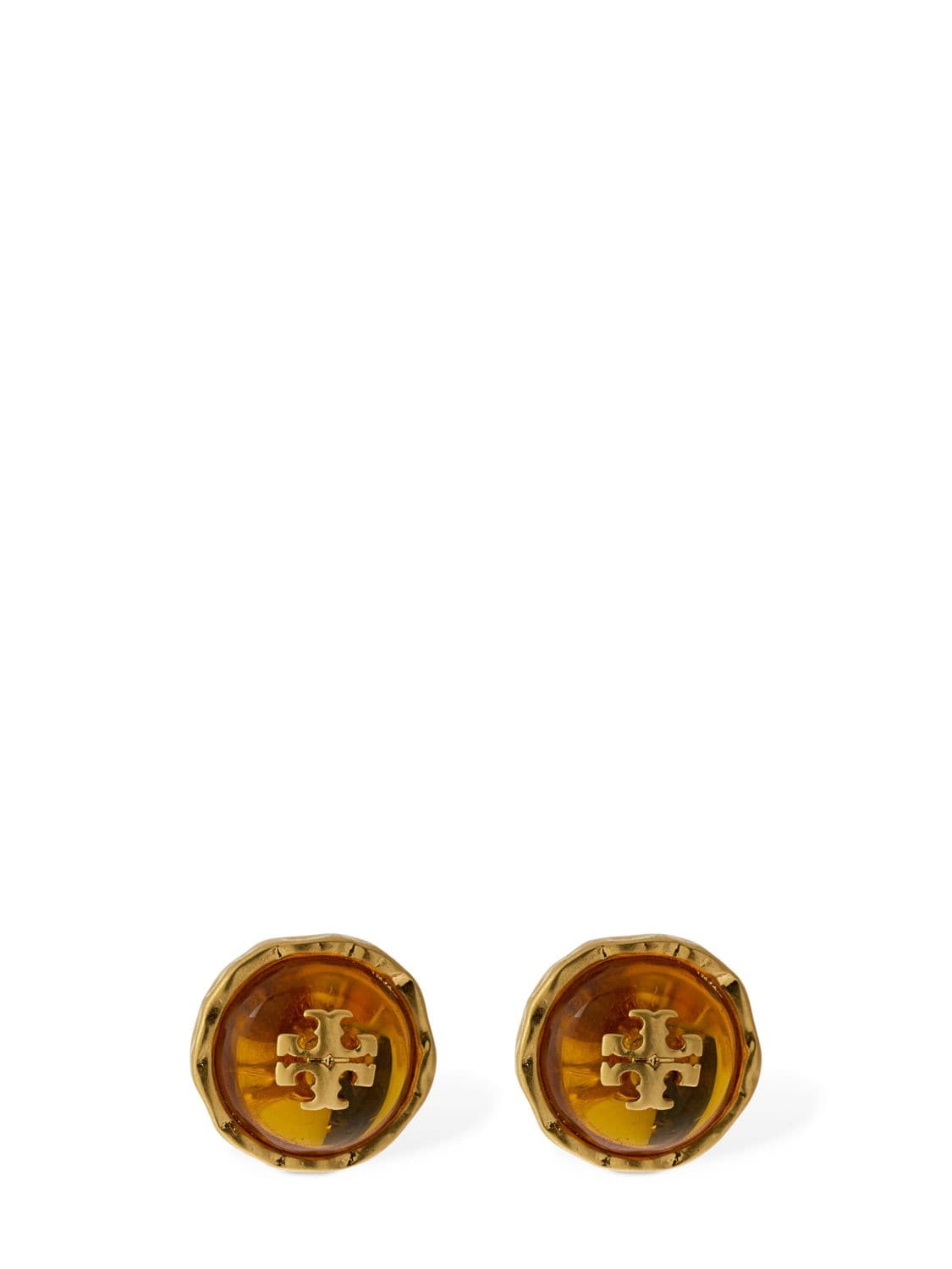 Tory Burch Roxanne Circle Stud Earrings In Yellow,gold
