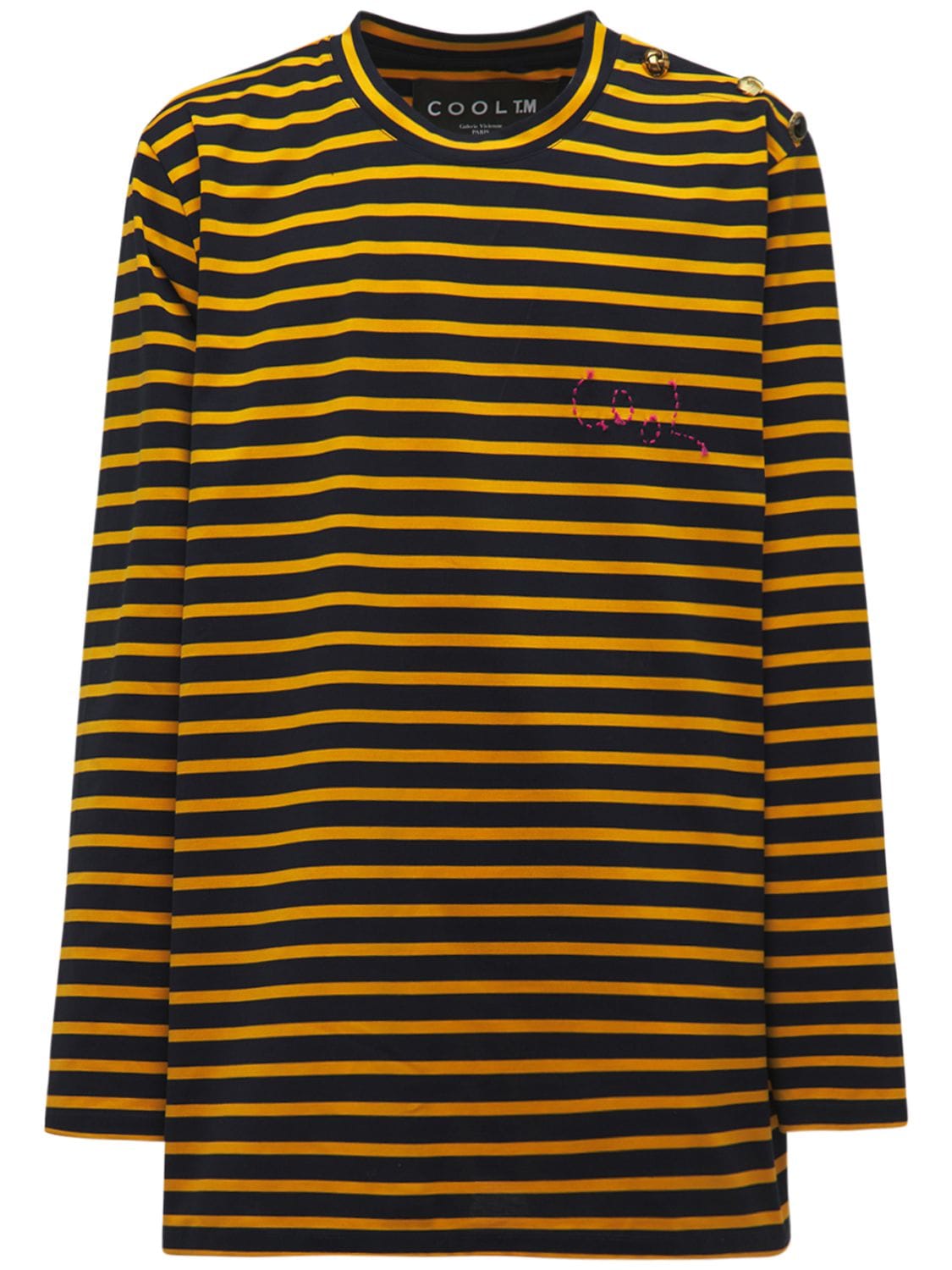 Cotton Oversize Striped Sailor Top