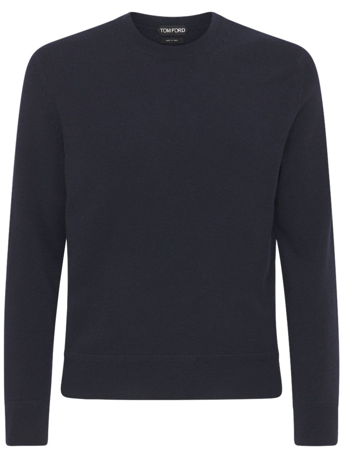 Tom Ford Cashmere Knit Crewneck Sweater In Dark Blue | ModeSens