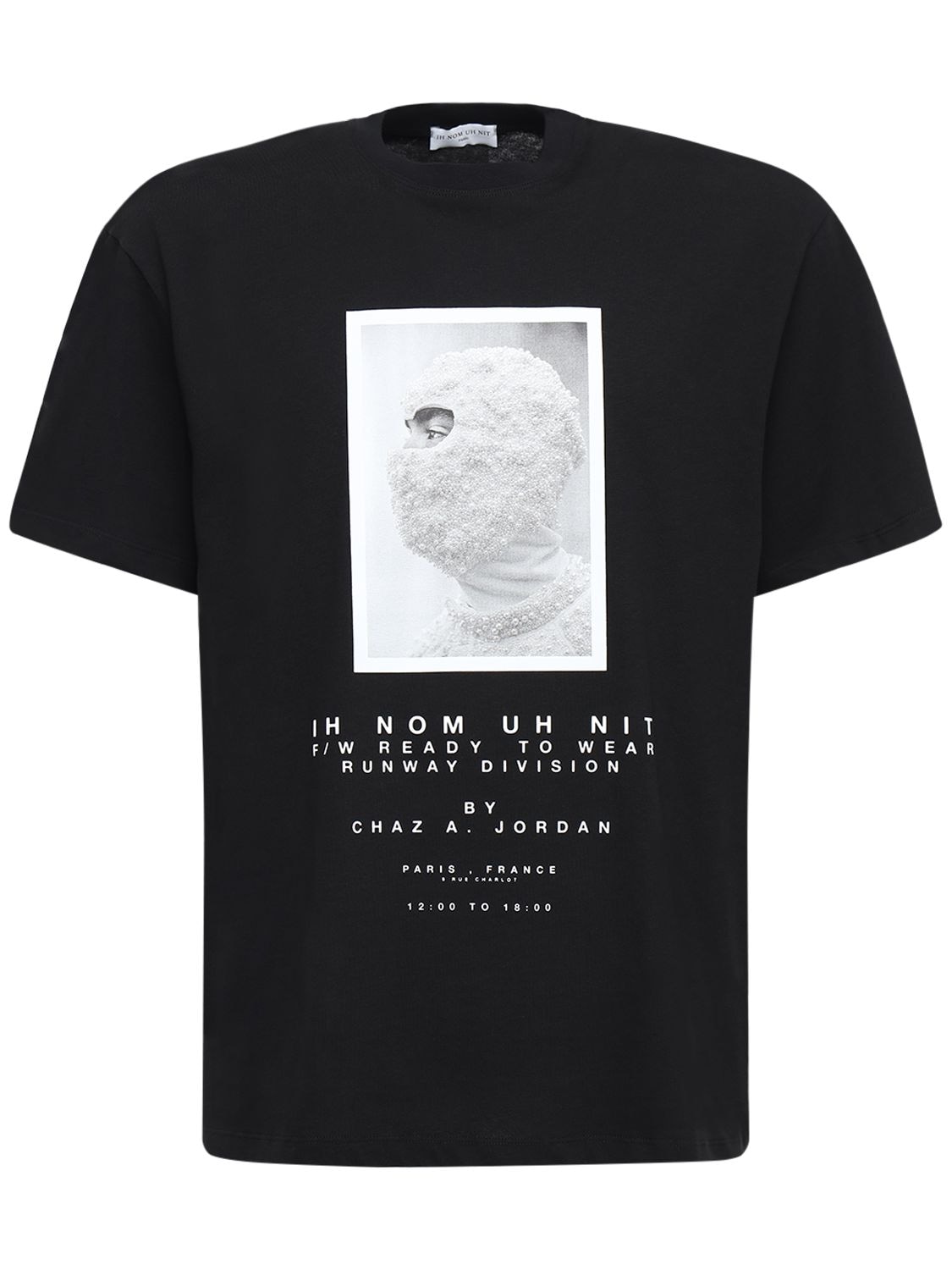 Ih Nom Uh Nit Limited Edition Mask Cotton T-shirt In Black