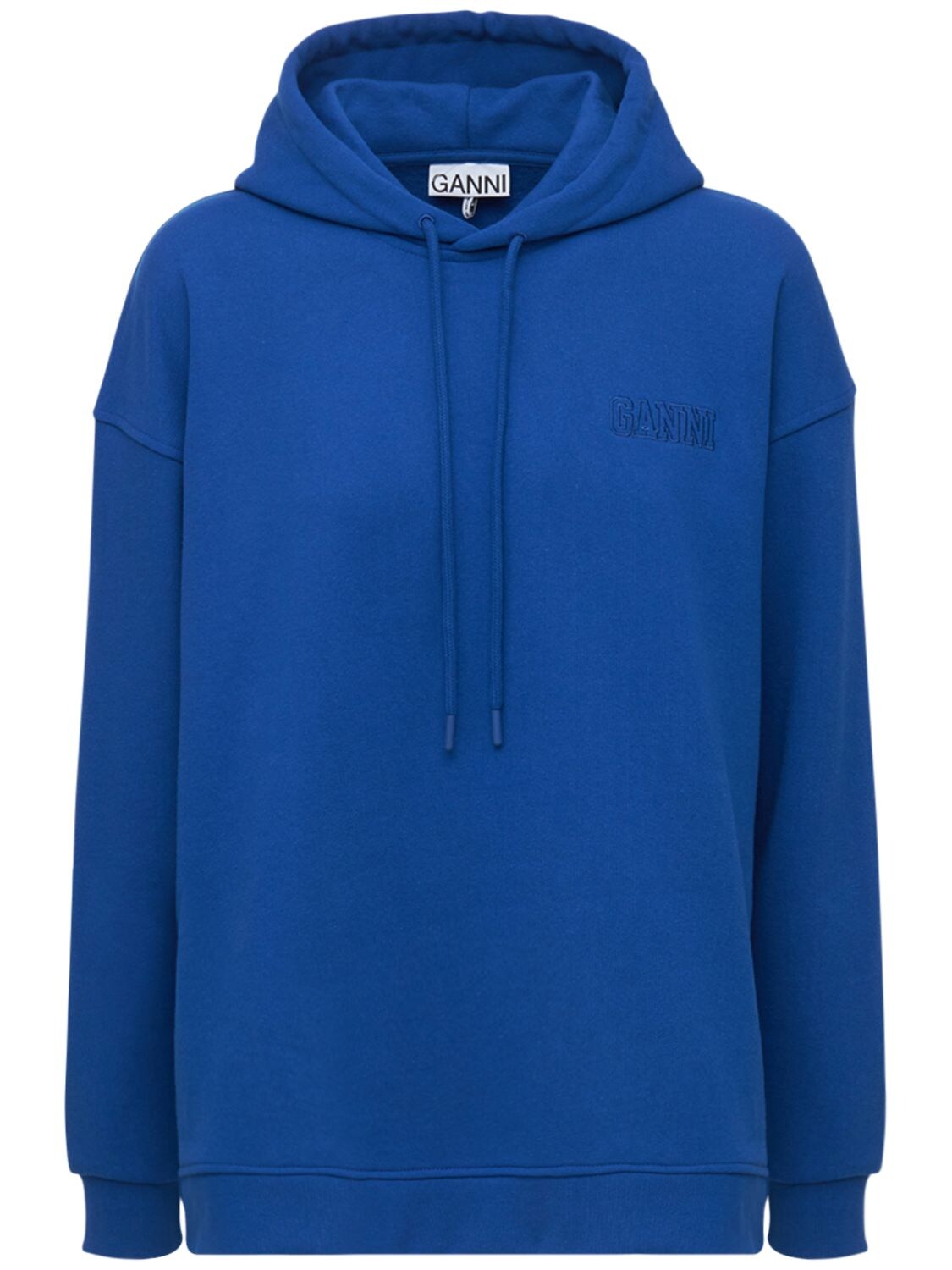 GANNI ISOLI RECYCLED COTTON BLEND HOODIE,74IY4P003-NTCY0