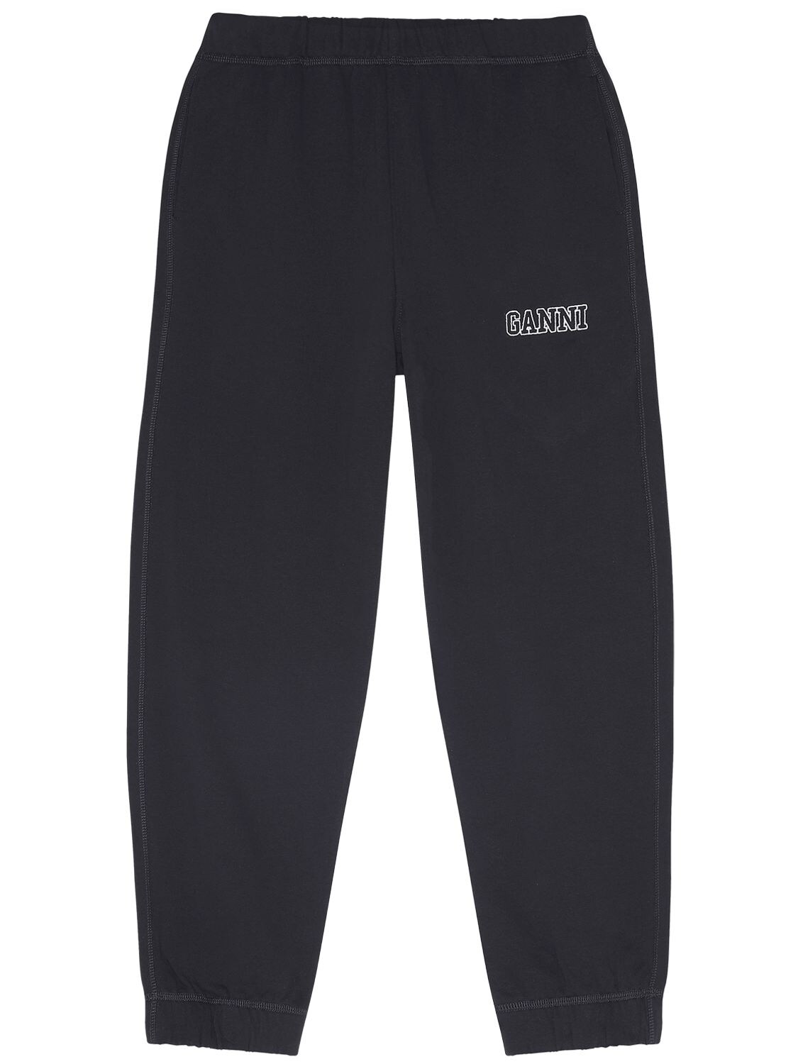 Ganni Isoli Recycled Cotton Blend Sweatpants In Black