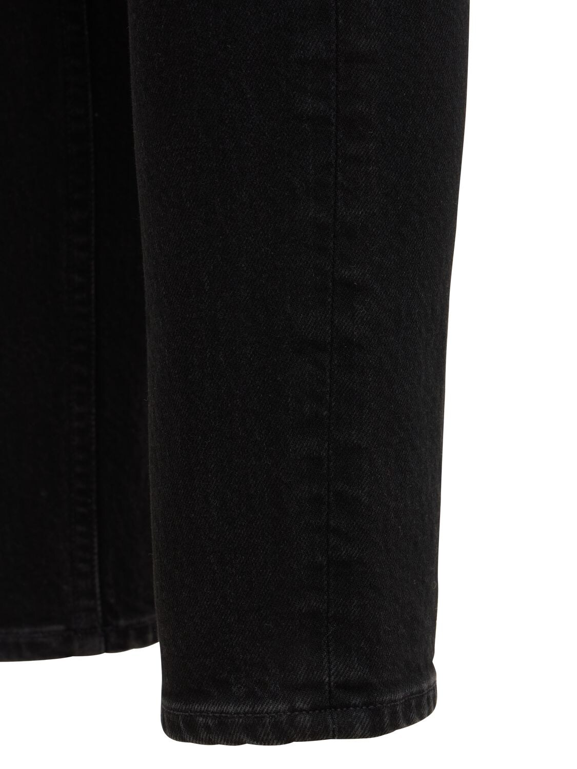 Shop Agolde Nico High Waist Slim Cotton Jeans In Black