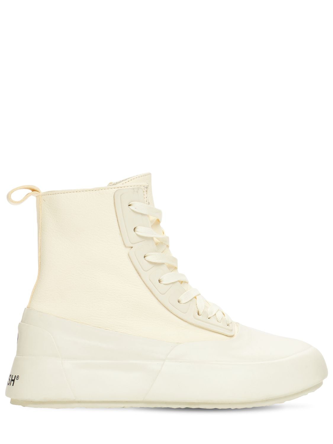 Ambush 30mm Leather & Rubber Sneakers In Off White