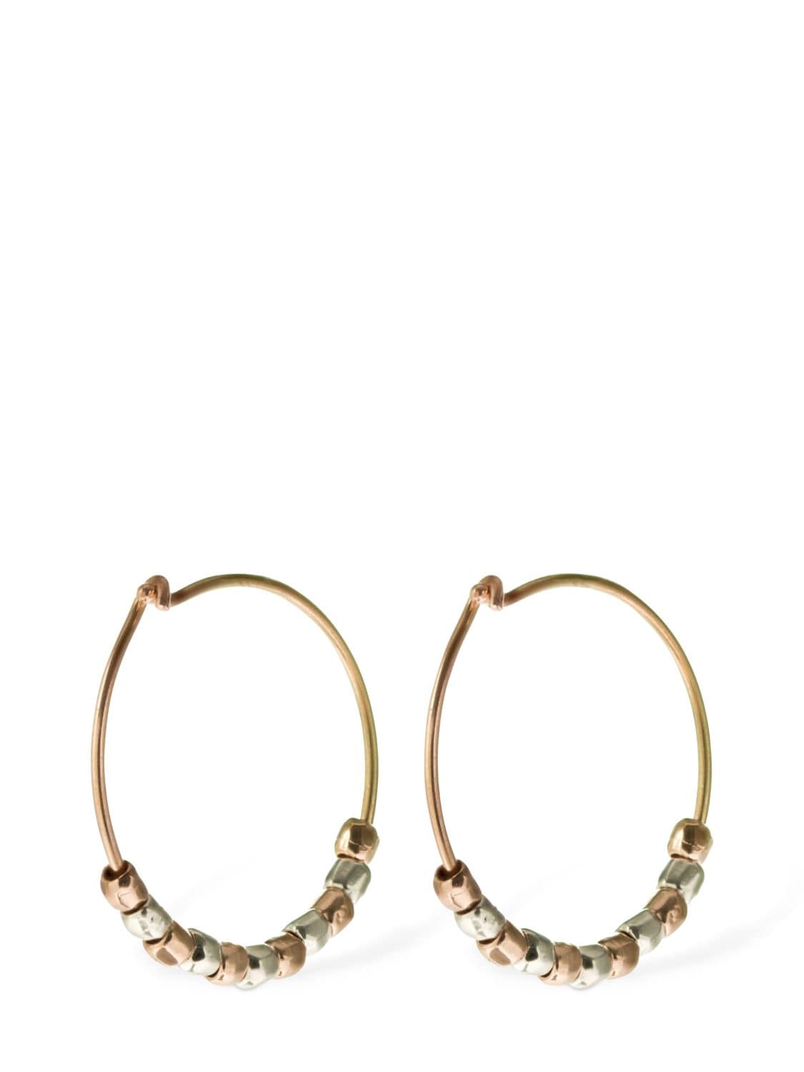 Shop Dodo 9kt Rose Gold & Silver Granelli Earrings In R.gold,silver