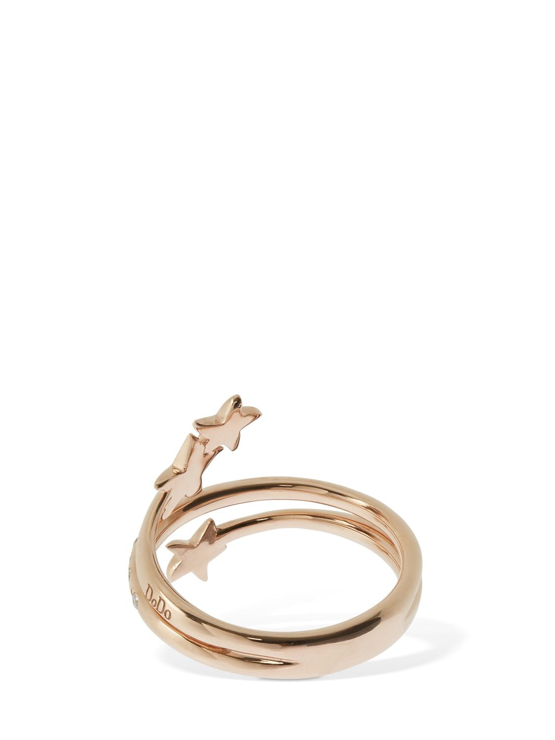 Shop Dodo Stellina 9kt Gold & Diamond Ring In R.gold,crystal