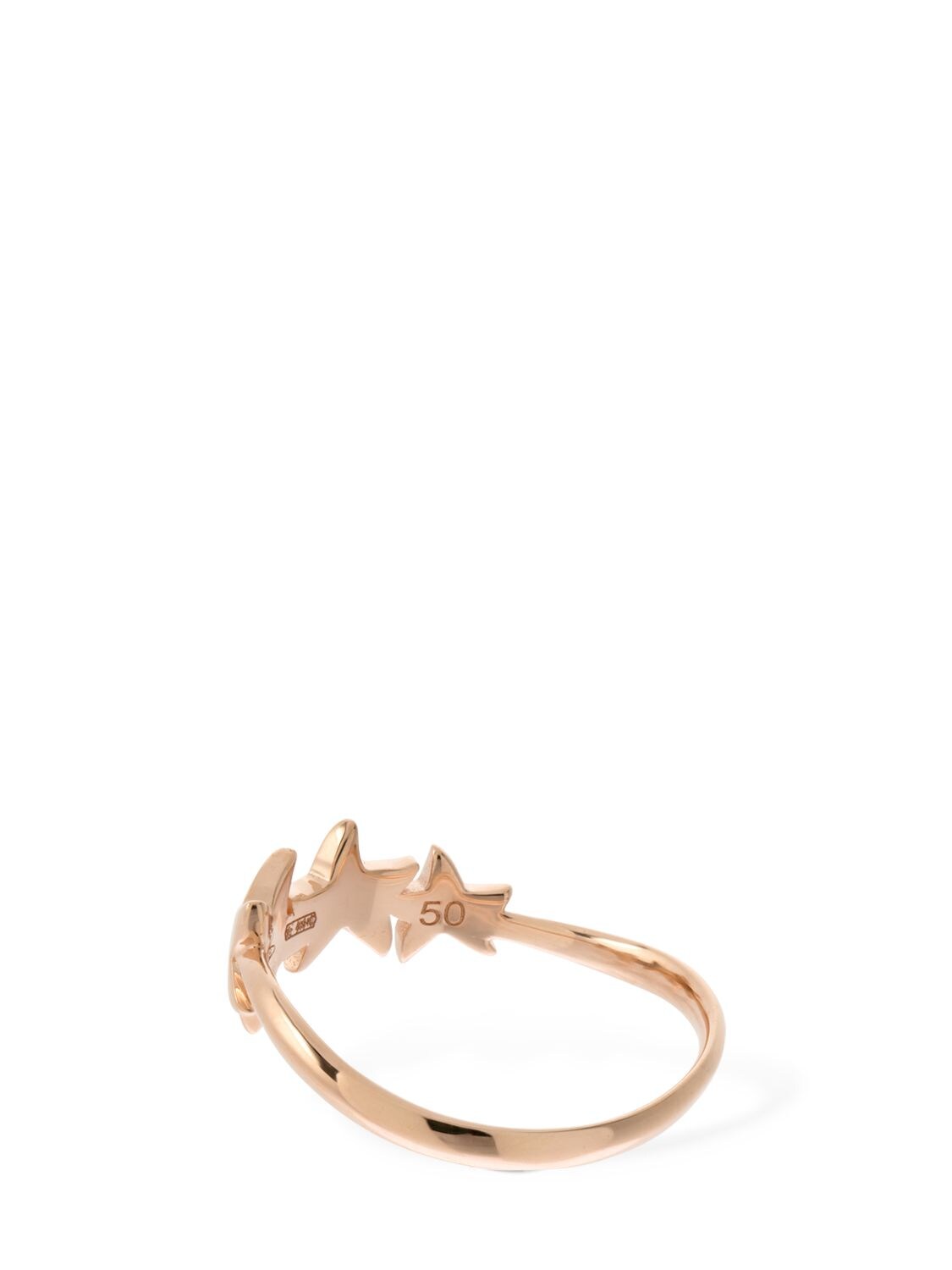 Shop Dodo Stellina 9kt Gold & Diamond Thin Ring In R.gold,crystal