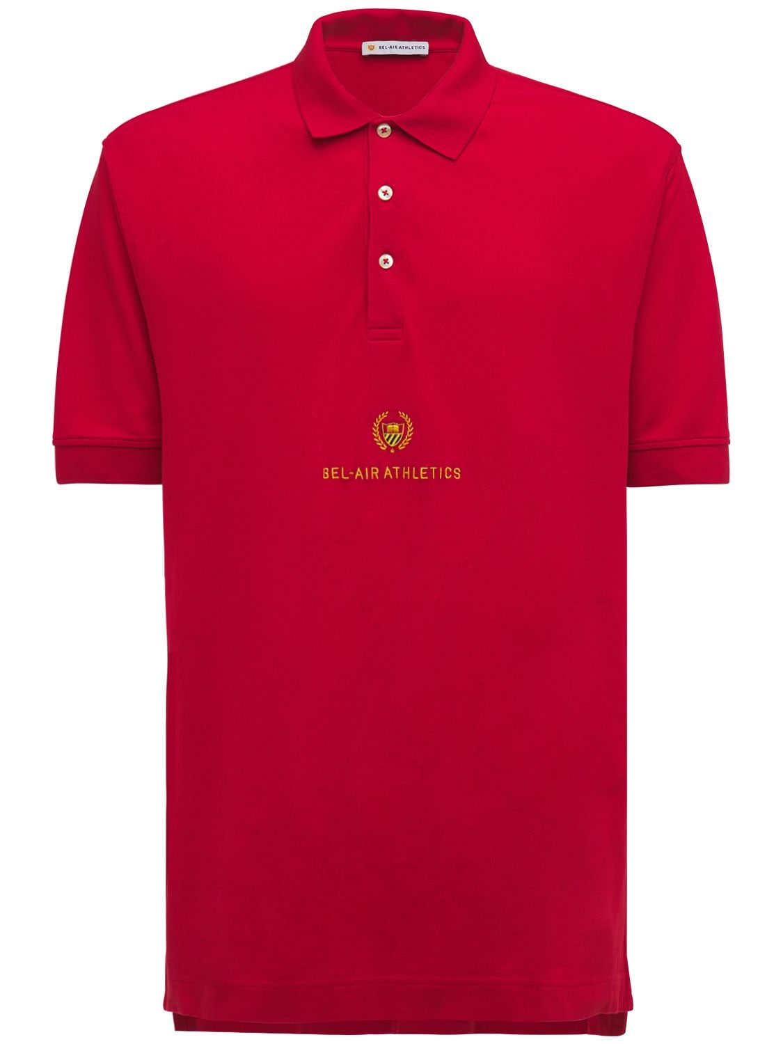 Bel-air Athletics Academy Embroidery Cotton Piquet Polo In Academy Red
