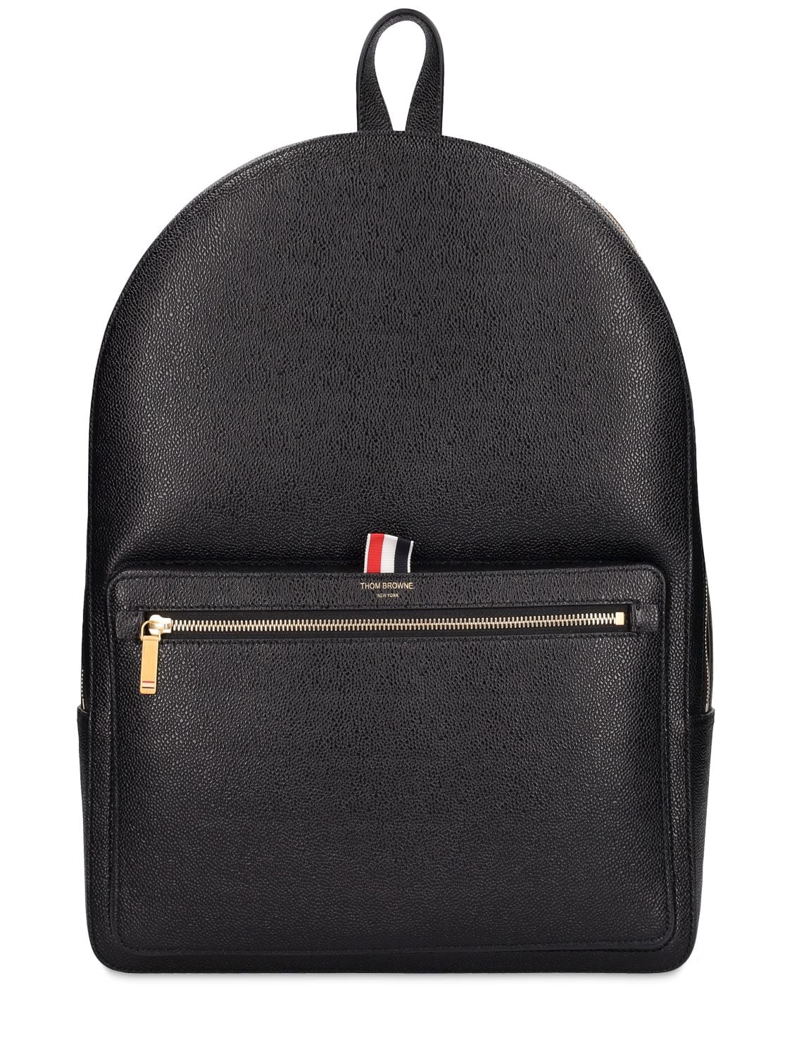 THOM BROWNE GRAINED LEATHER BACKPACK