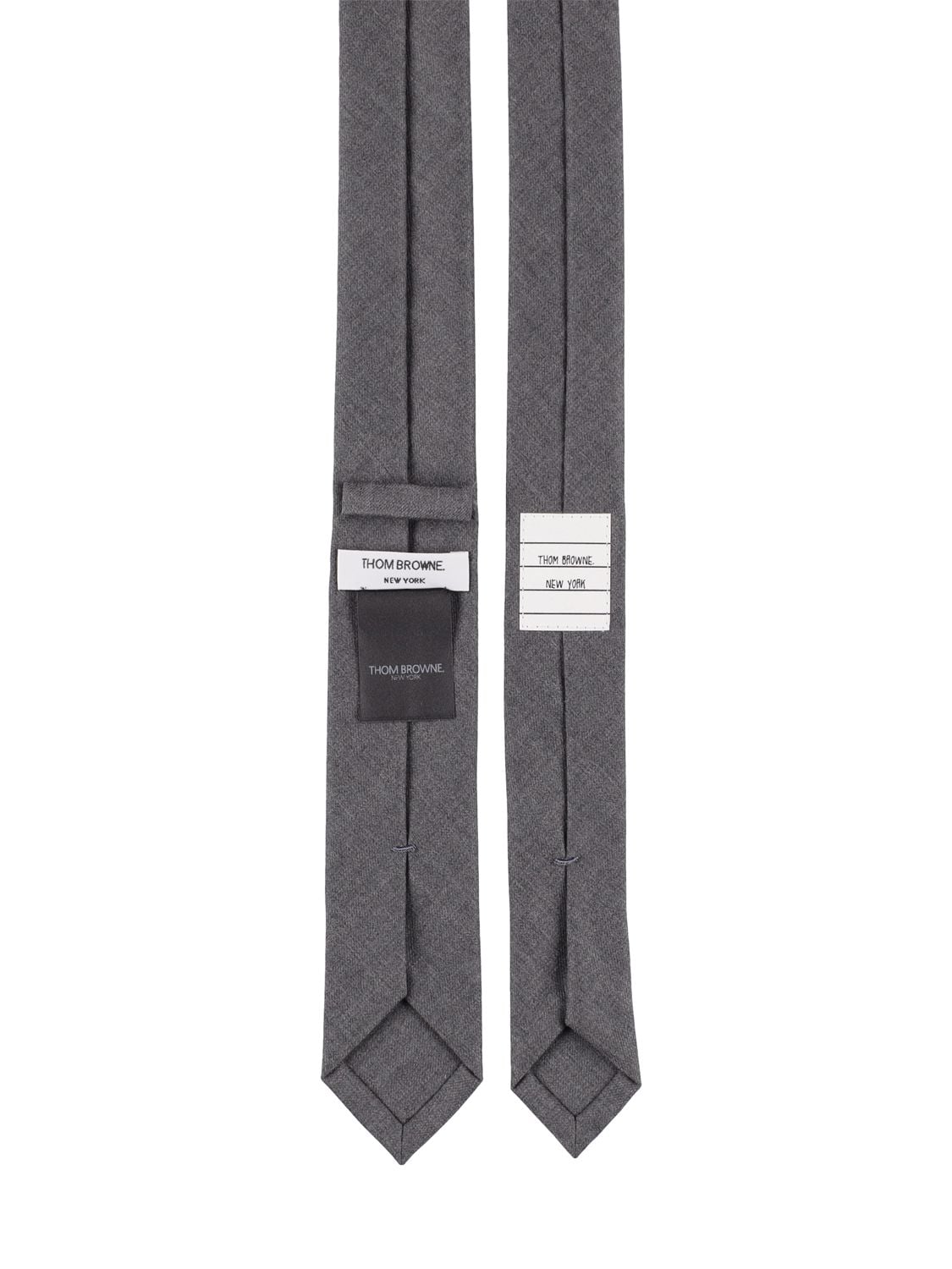 Shop Thom Browne Classic Wool Twill Tie In Med Grey