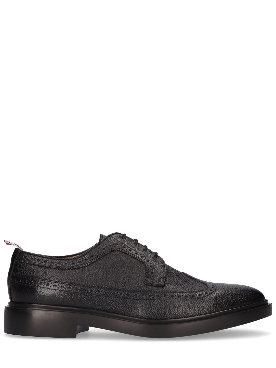 THOM BROWNE Pebbled Leather Wing Tip Brogue Shoes