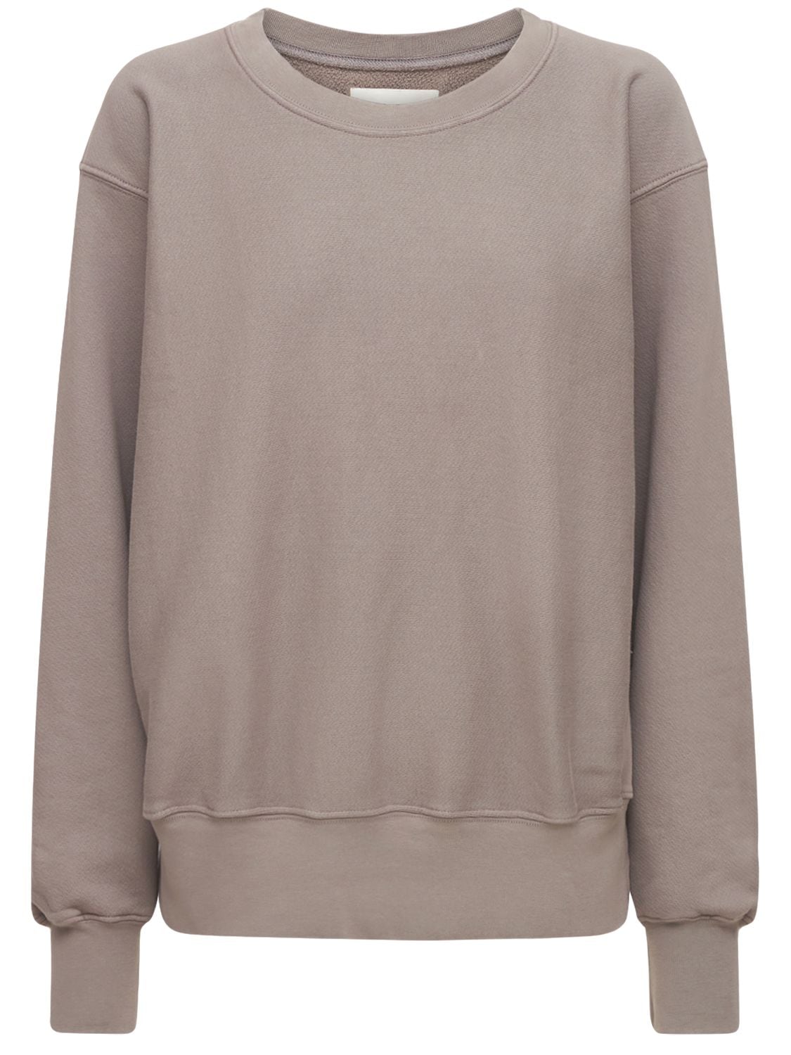 Les Tien Crop Crew Sweatshirt In Grey | ModeSens