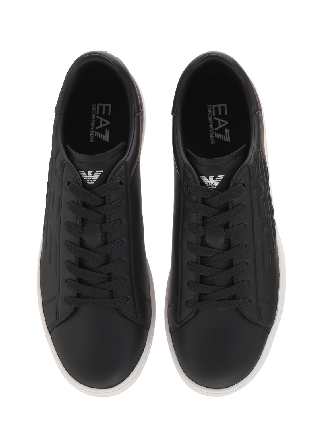 EA7 CLASSIC COURT LEATHER LOW TOP SNEAKERS 72IH0P002-MDAWMDI1