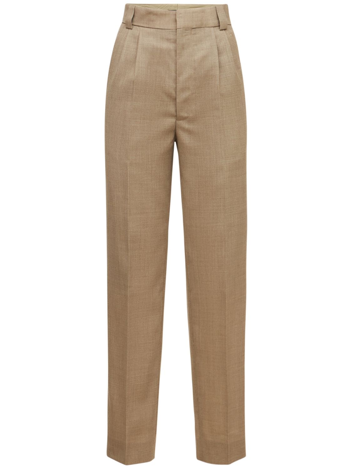 Pleated Wool Tapered Pants