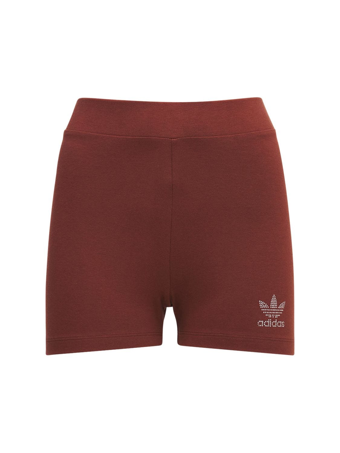 brown adidas biker shorts