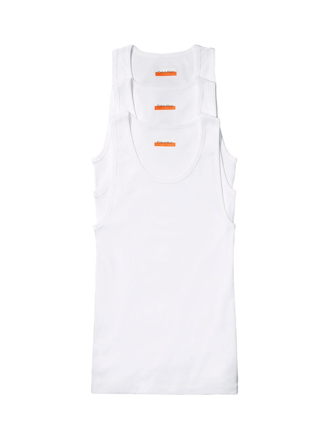 Heron Preston X Calvin Klein Set Of 3 Organic Cotton Tank Tops In White