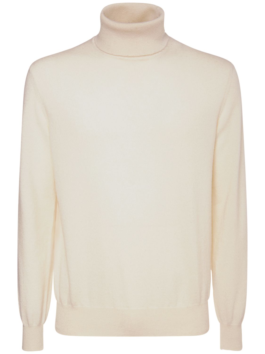 Loro Piana Classic Baby Cashmere Turtleneck Sweater In Beige