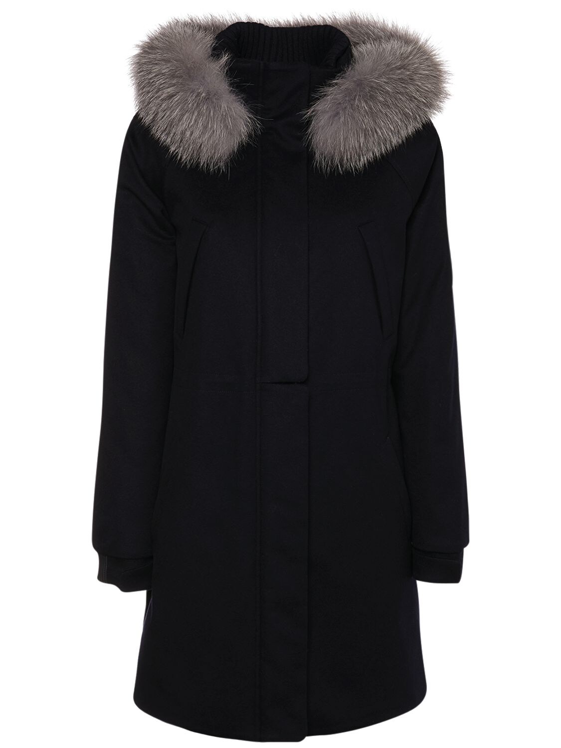 Icery Cashmere Coat W/ Fur