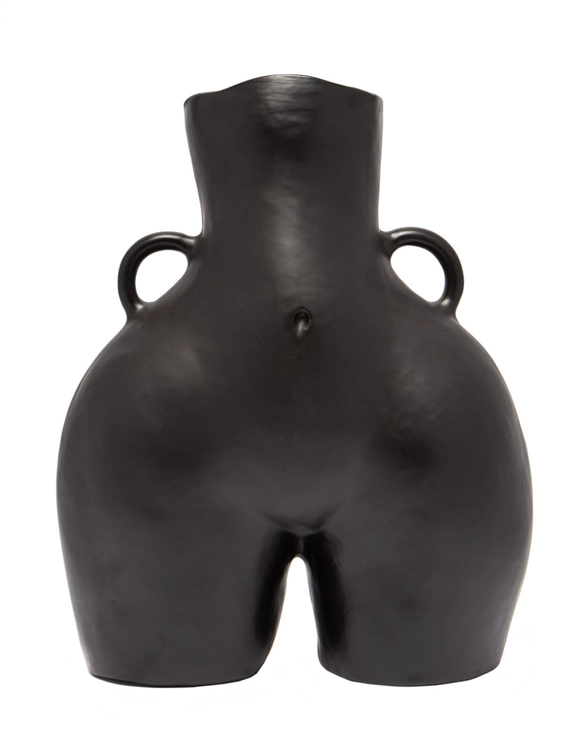 ANISSA KERMICHE “LOVE HANDLES”哑光黑色花瓶,74IYBB002-QKXBQ0SGTUFUVEU1