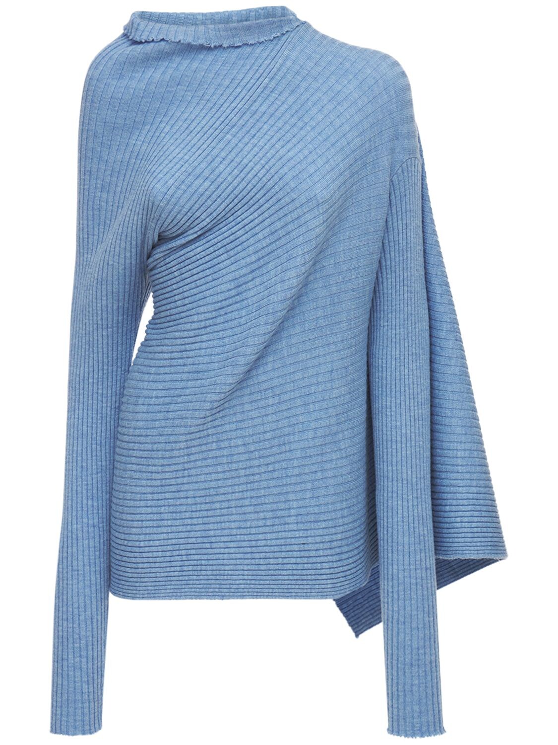 MARQUES'ALMEIDA Draped Merino Wool Knit Sweater