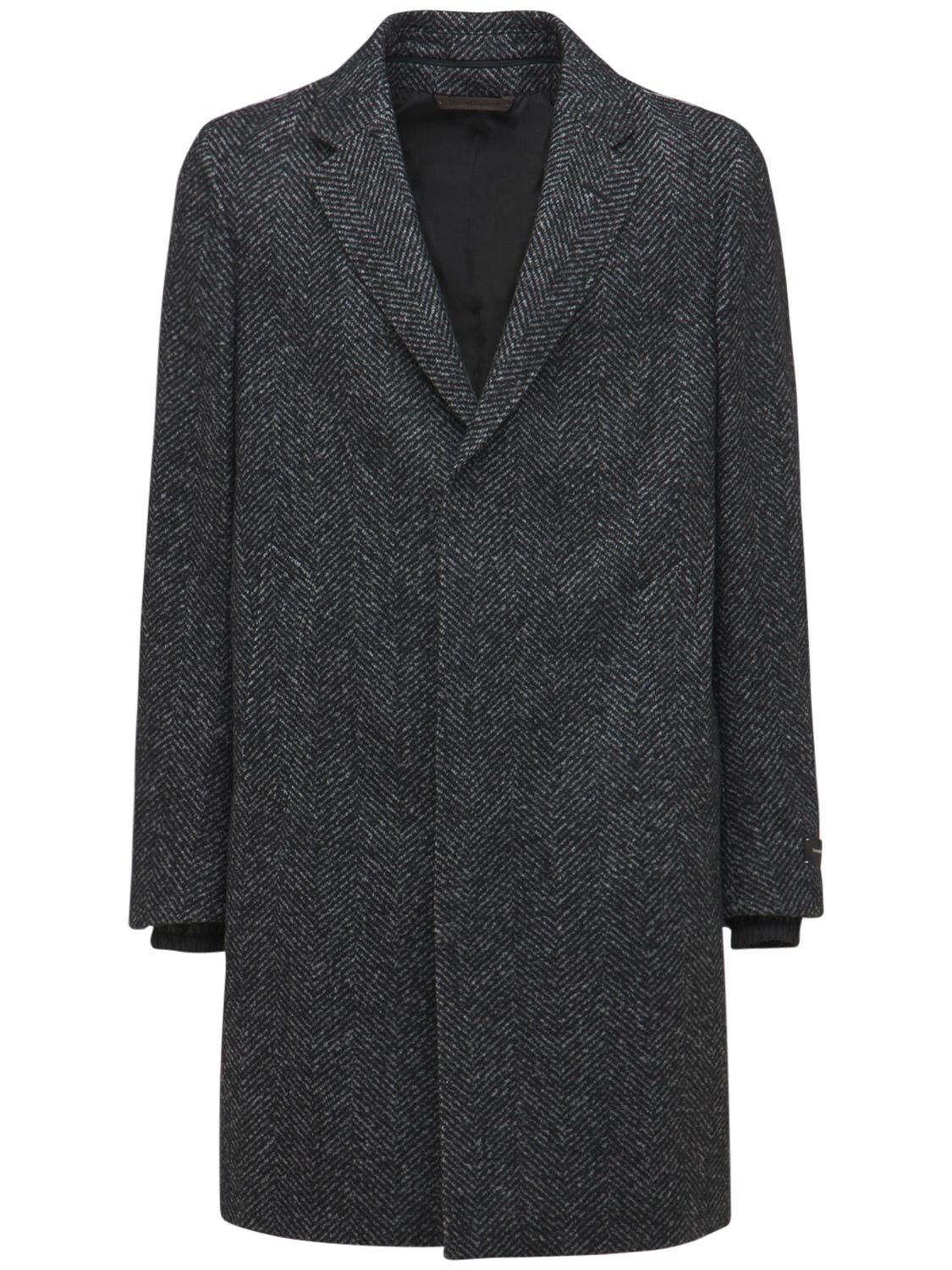 Zegna - Wool blend hooded overcoat - Dark Grey | Luisaviaroma
