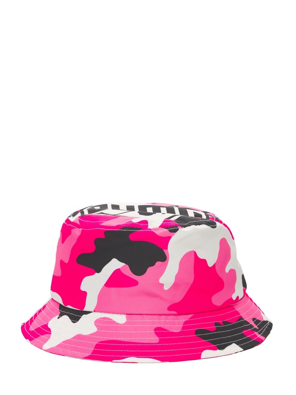 Bhmg Camo Logo Techno Bucket Hat In Fuchsia