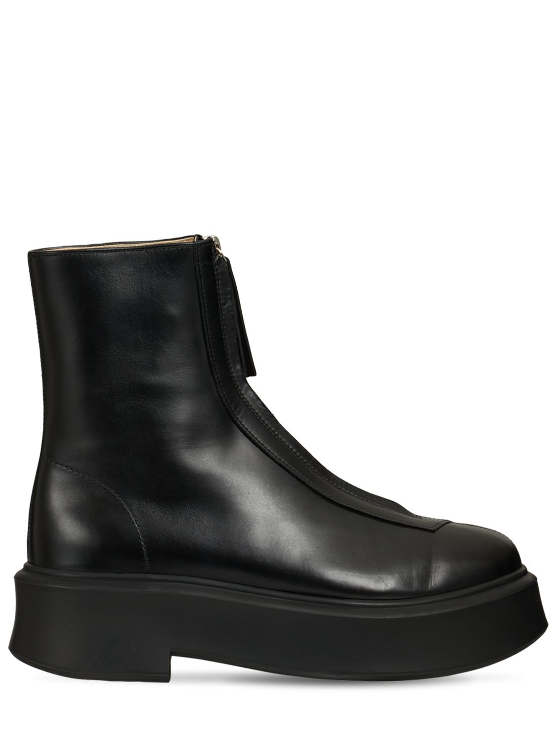 50mm Zipped Leather Ankle Boots