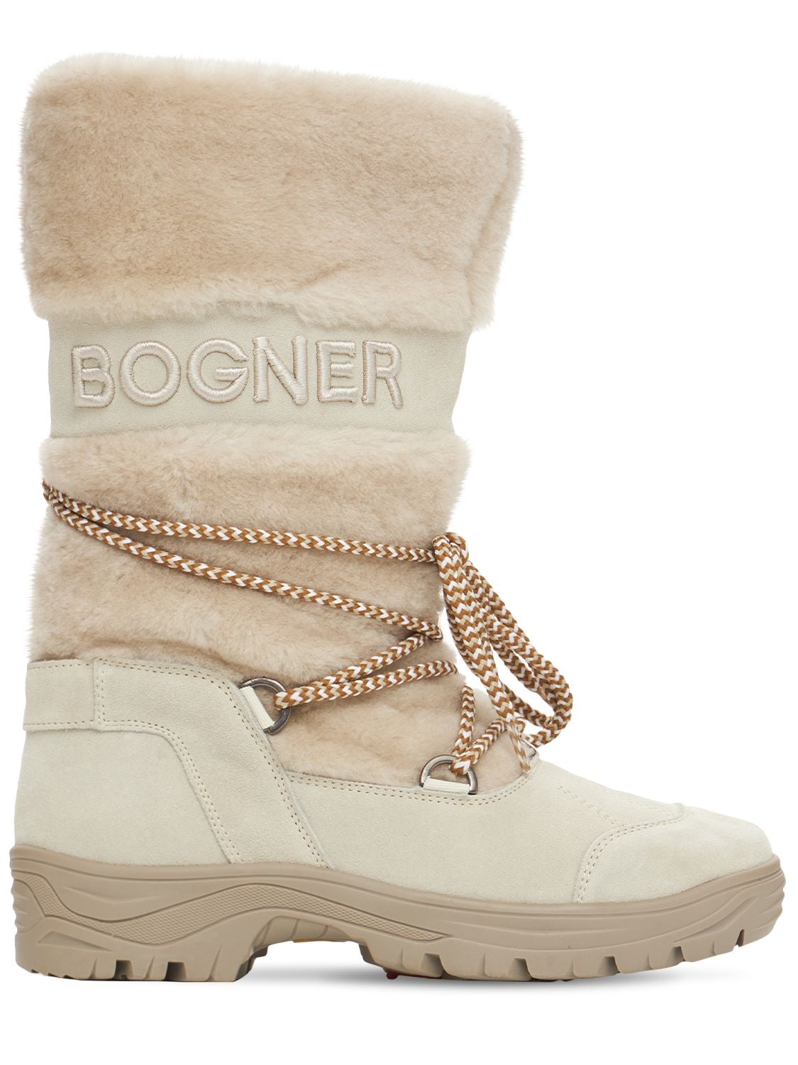 BOGNER Alta Badia 2 B shearling and suede snow boots