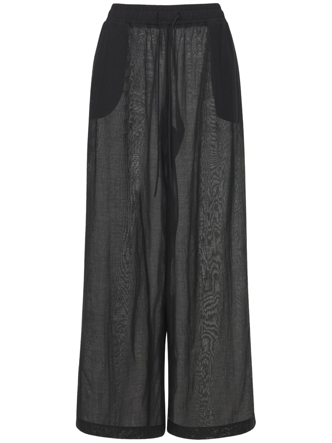 Ag Mousseline Straight Pants In Black