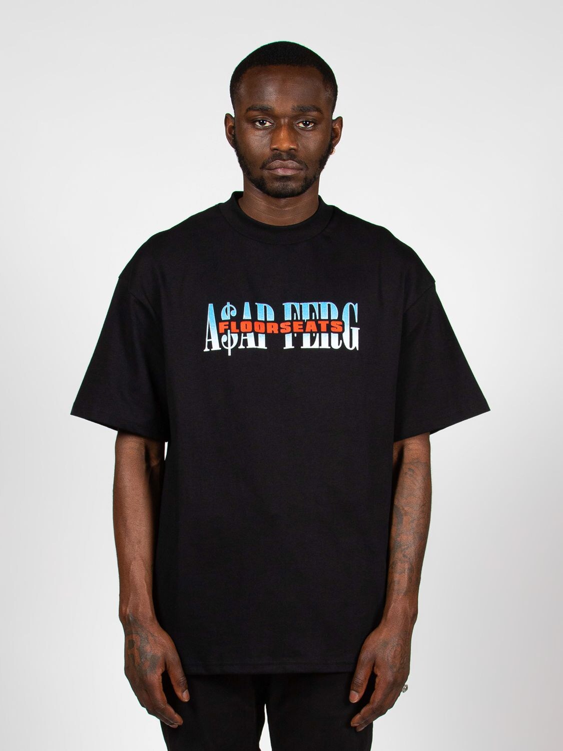 A$ap Ferg By Platformx Asap Ferg Rockstar2 Printed T-shirt In 블랙