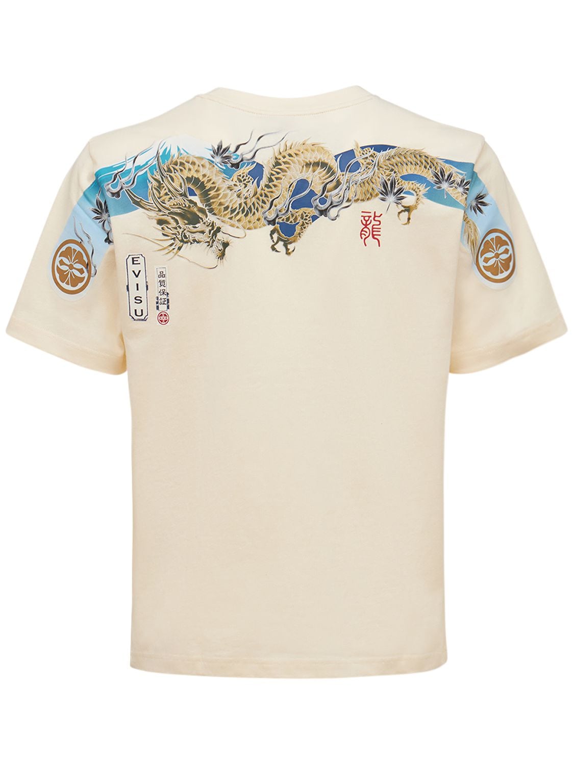 Evisu SEAGULL GRAFFITI TEE - Print T-shirt - off-white/white 