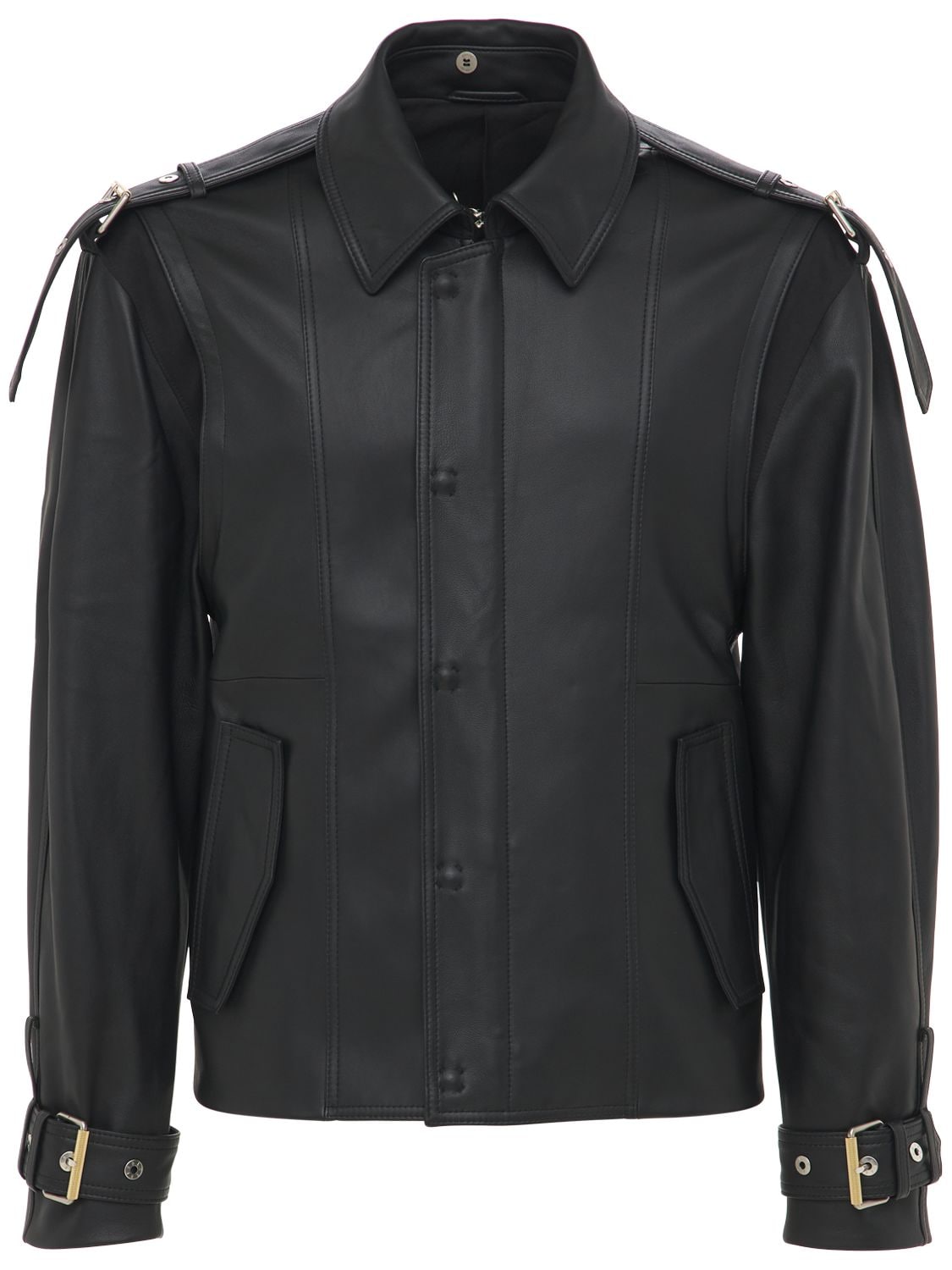 Dion Lee Leather Buckle Jacket In Black