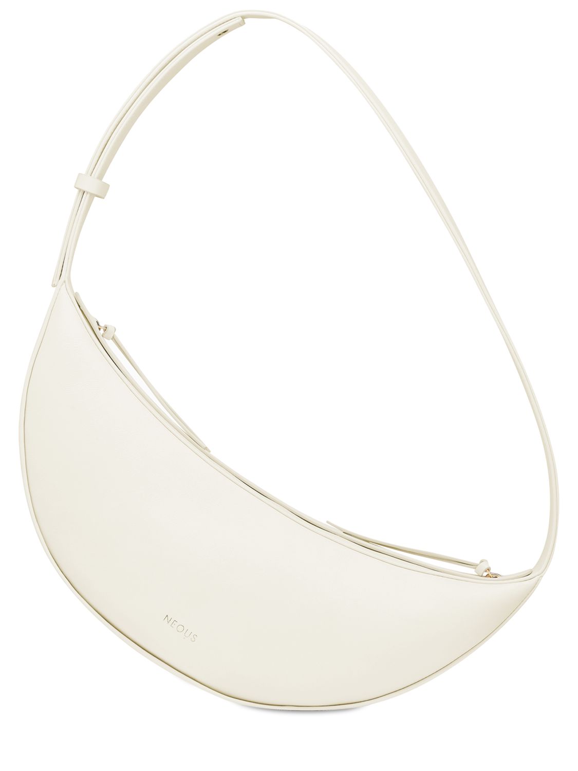 Neous Neutral Orion Leather Shoulder Bag In Cream