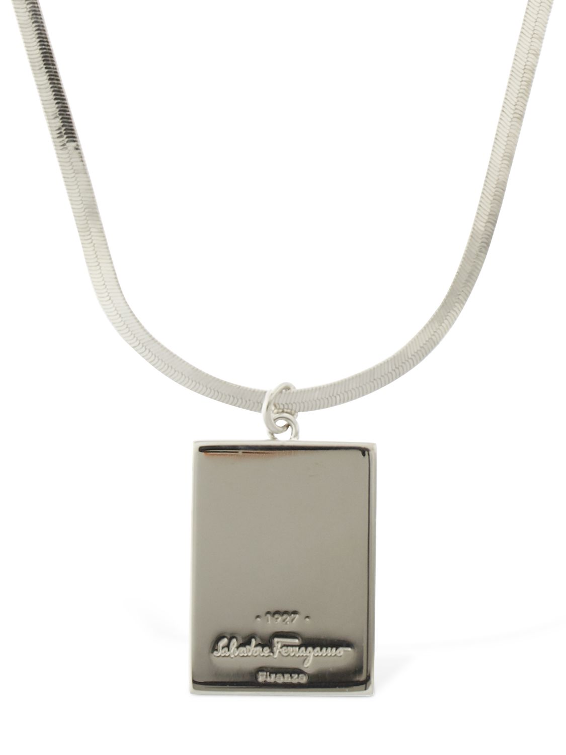 Logo plaque necklace - | Luisaviaroma