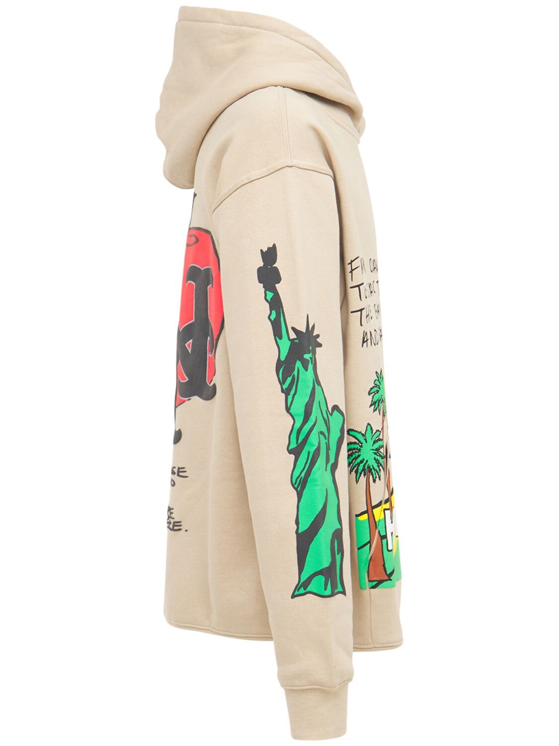 Cali To Nyc Cotton Sweatshirt Hoodie In Multicolor