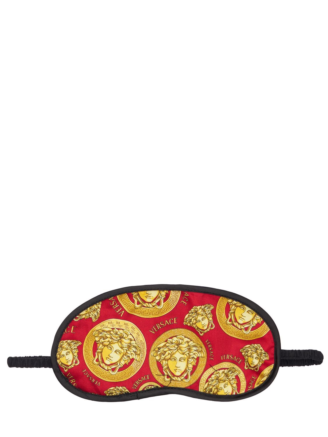 Versace Medusa Amplifeid Cotton Eye Mask In Rosso-oro