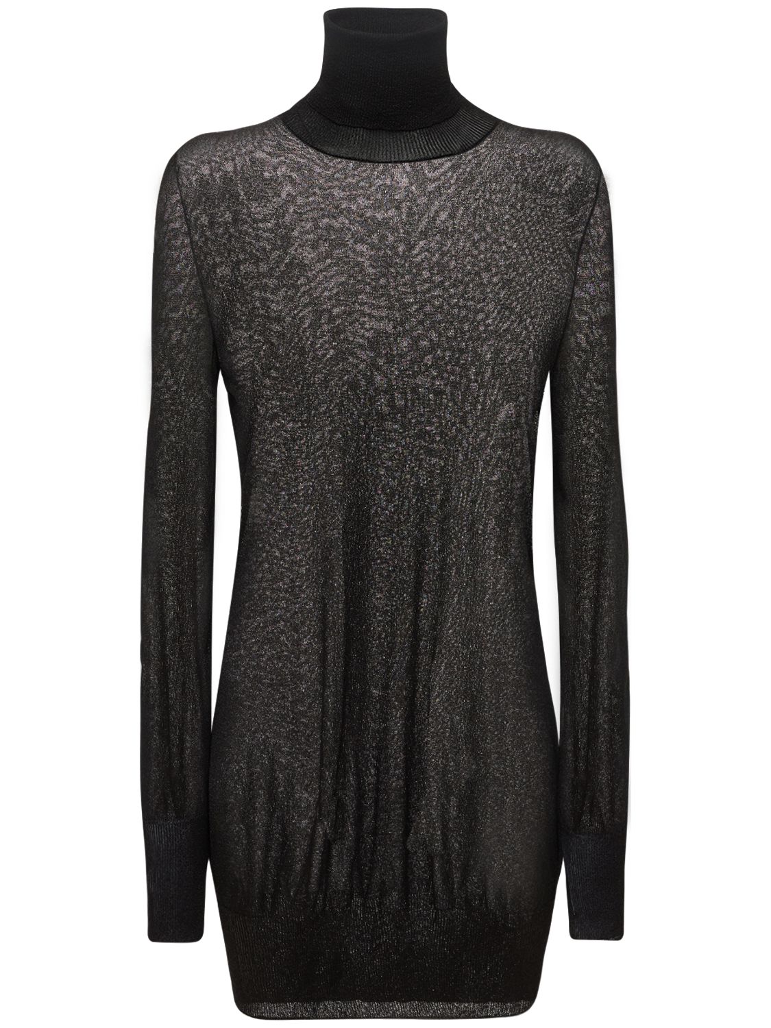 Lamé Knit Turtleneck...