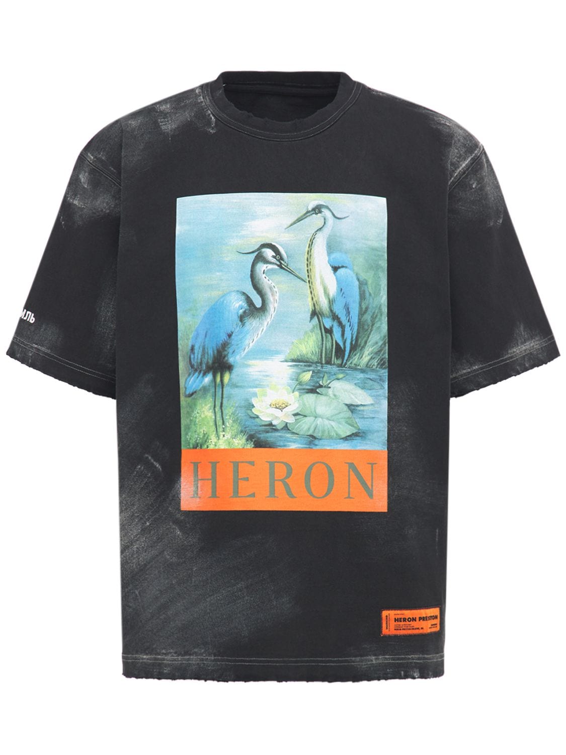 Heron Preston Lvr Exclusive Vintage Distressed T-shirt In Black | ModeSens
