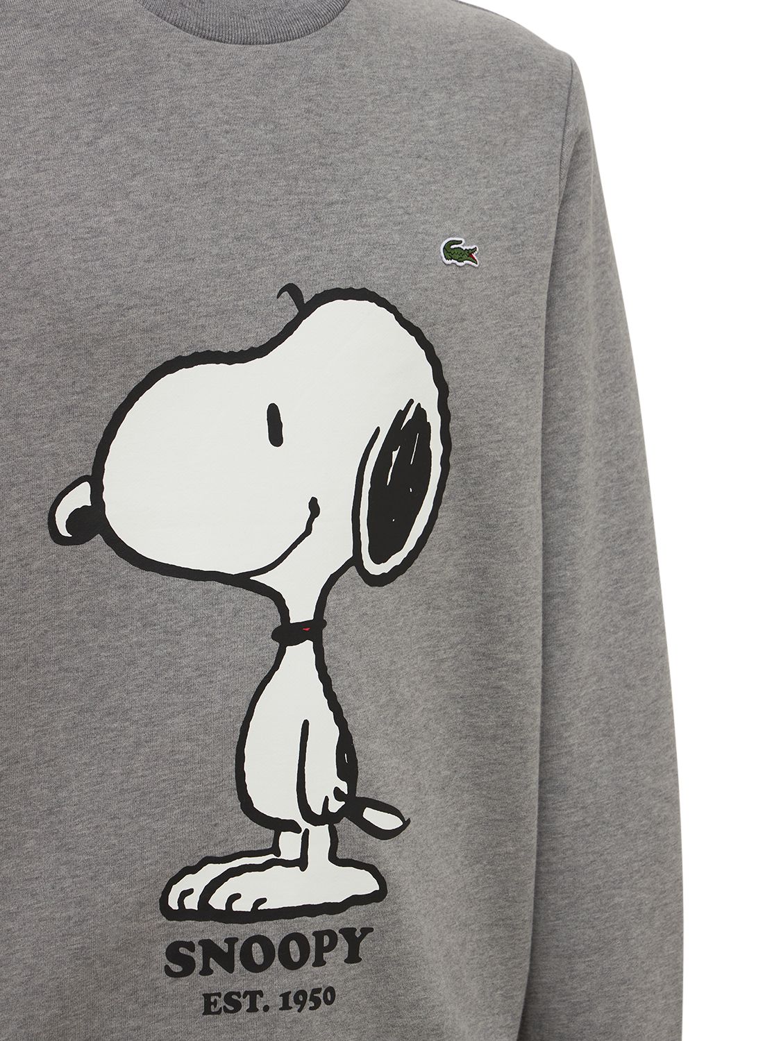 Lacoste X Peanuts Crew Neck Sweatshirt Grey - Atterley | ModeSens