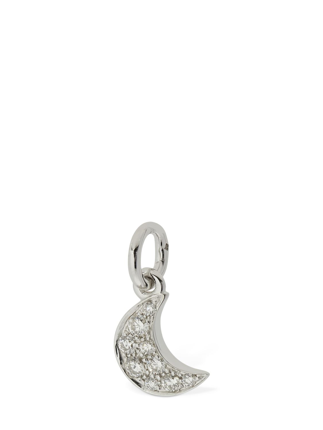 18 Karat Weissgold-anhänger Mit Diamanten „luna“