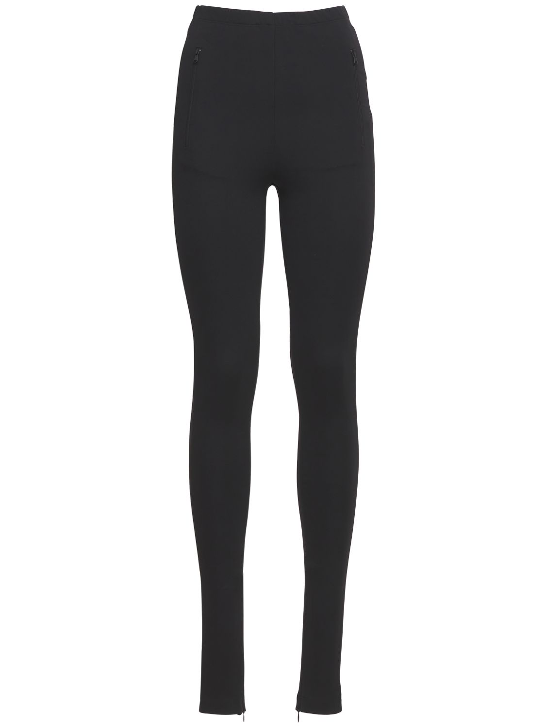 Wardrobe.nyc Wardrobe. Nyc Womens Black Tapered High-rise Stretch-woven Leggings L In 블랙