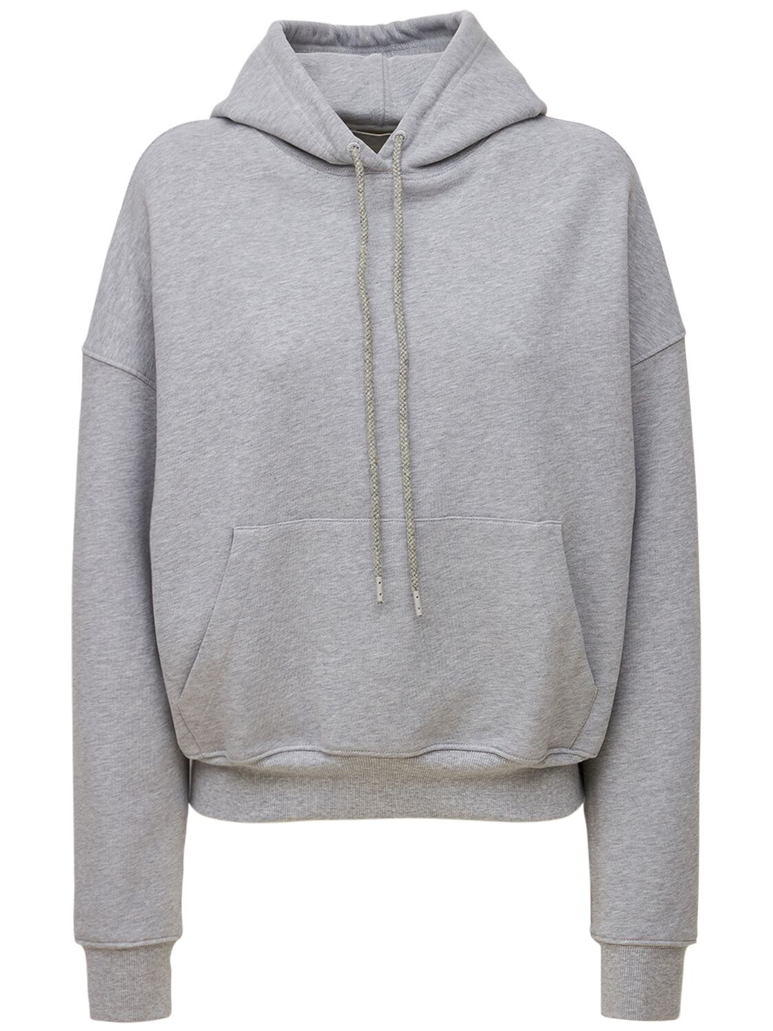 Wardrobe.nyc - Unbrushed cotton fleece hoodie - Grey | Luisaviaroma