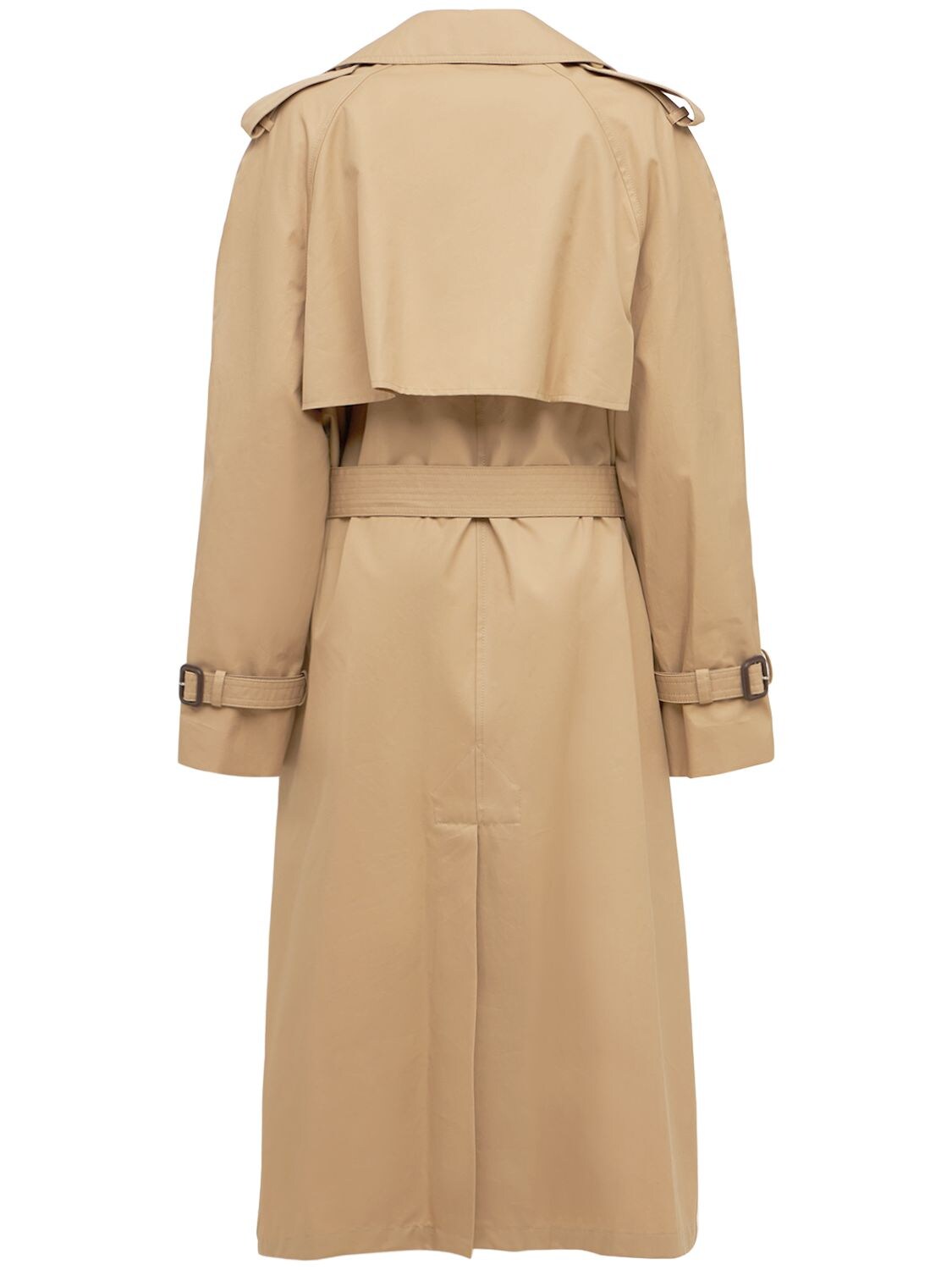 Shop Wardrobe.nyc Compact Cotton Drill Trench Coat In Бежевый