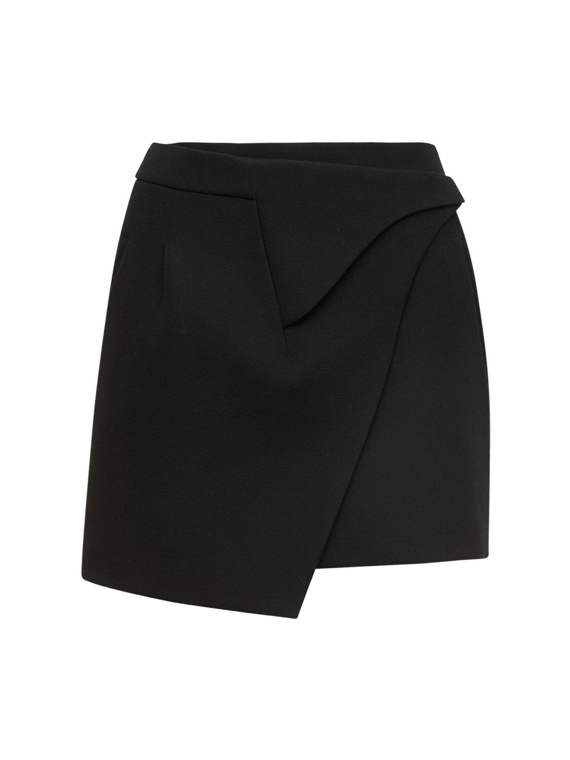 WARDROBE.NYC WRAP WOOL MINI SKIRT