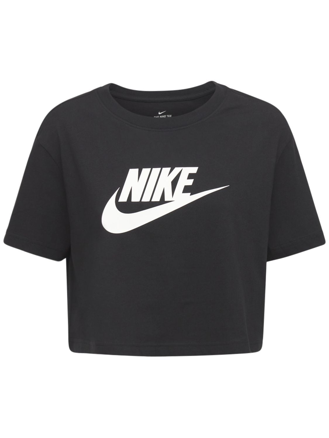 Nike Logo Cotton Jersey Crop T-shirt