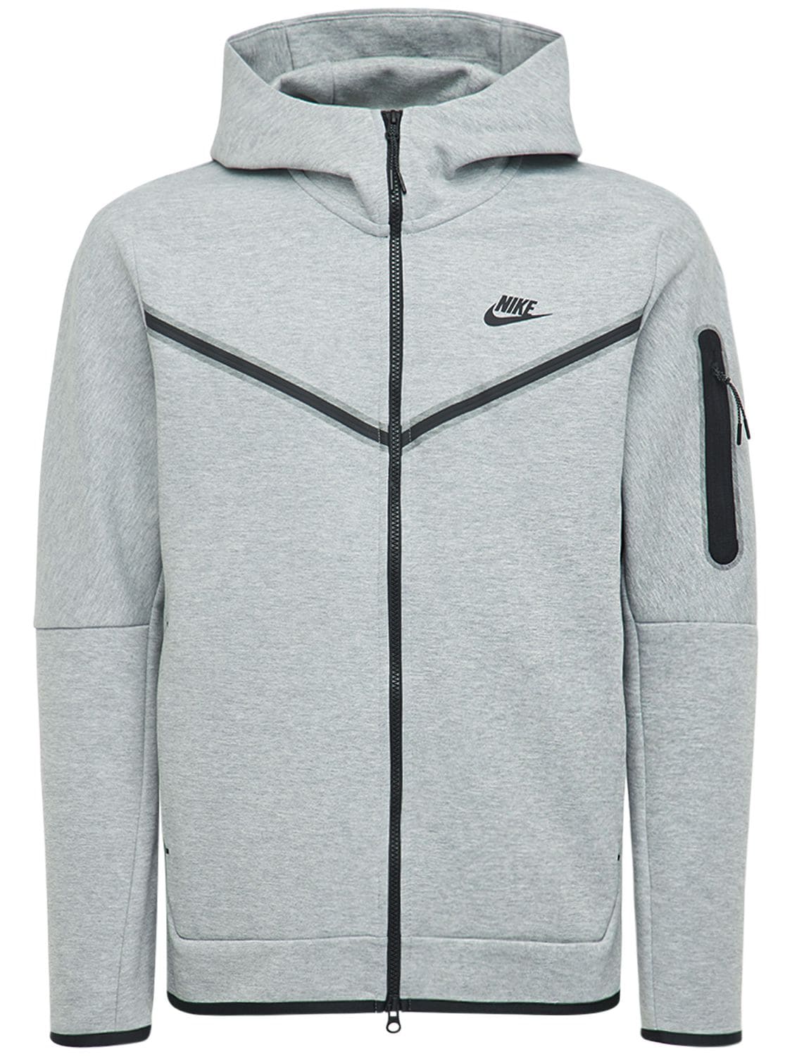 Nike 科技织物拉绒全长拉链连帽卫衣 In Grey
