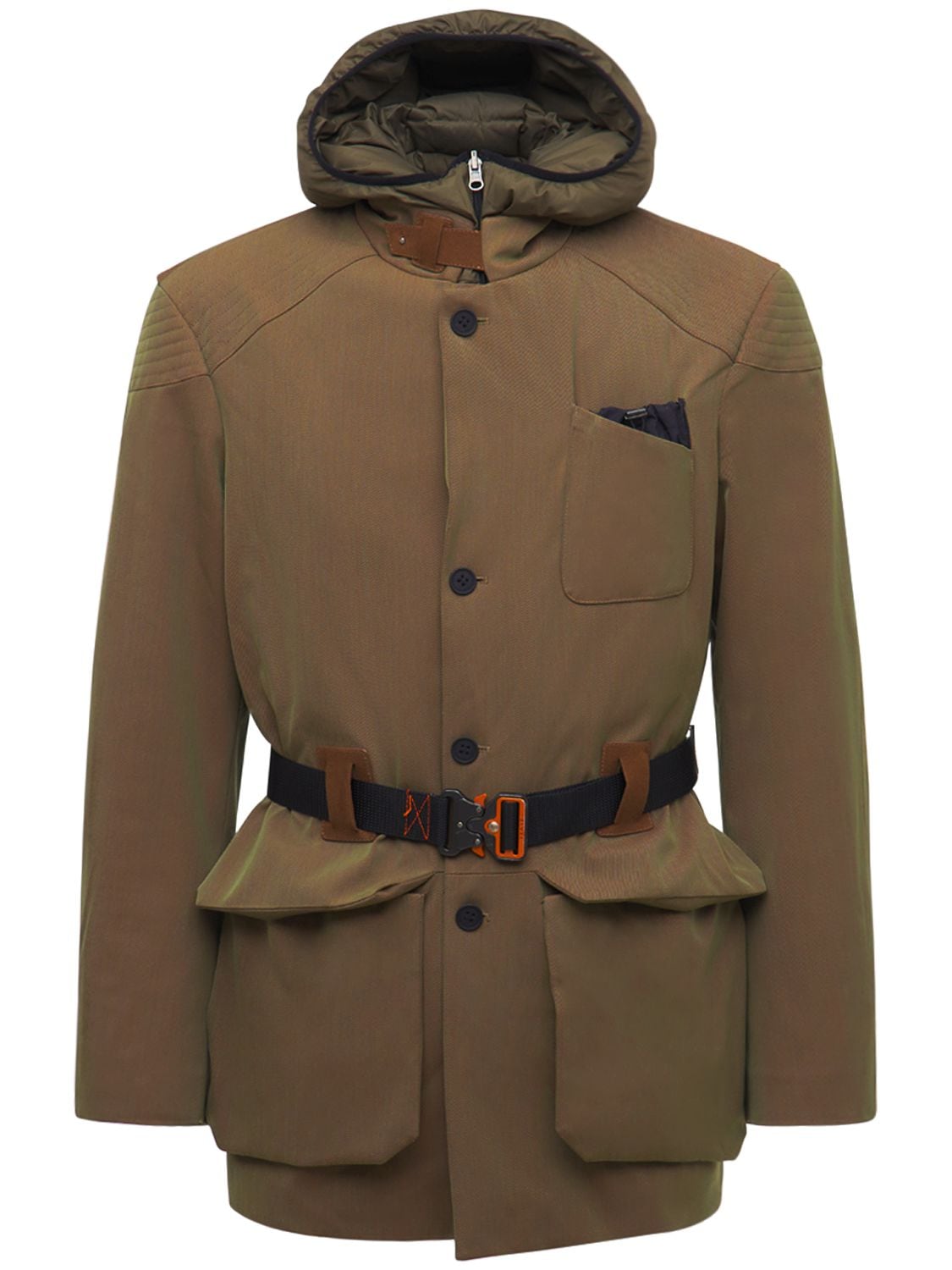 Laminated Wool & Nylon Norfolk Jacket