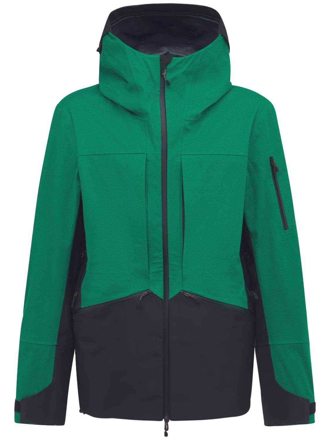 Sease Laminated Wool & Cashmere Tech Jacket In Shamrock ModeSens
